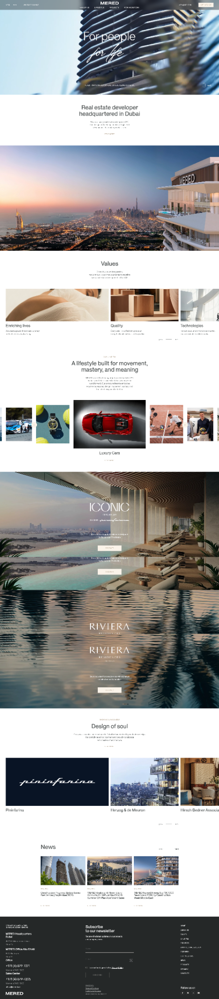 MERED full homepage screenshot supplied by the site owner.