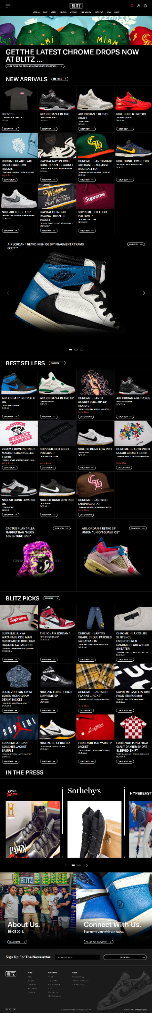 Project Blitz full homepage screenshot supplied by the site owner.